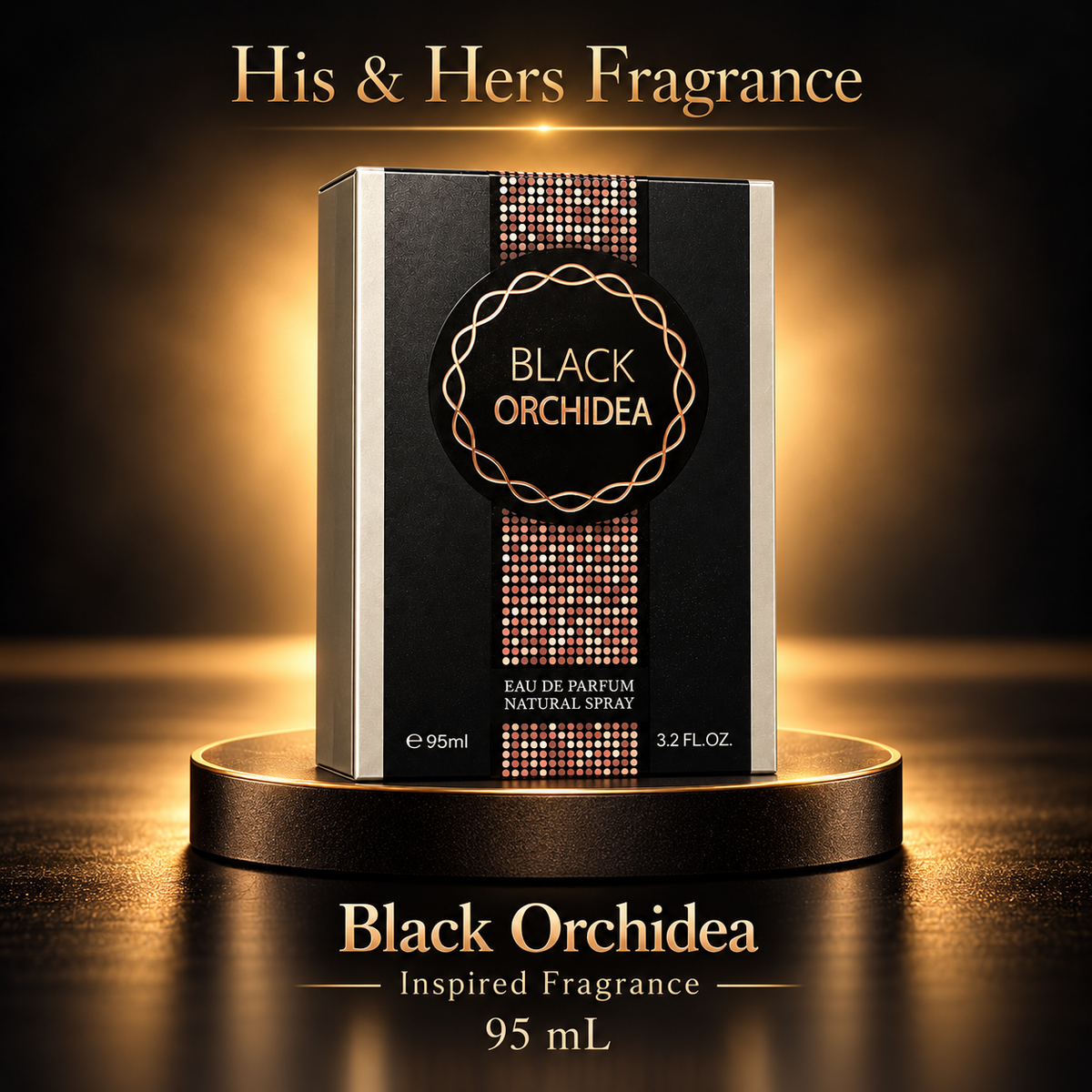 Black Orchidea 95 mL — His & Hers Fragrance black and gold product card